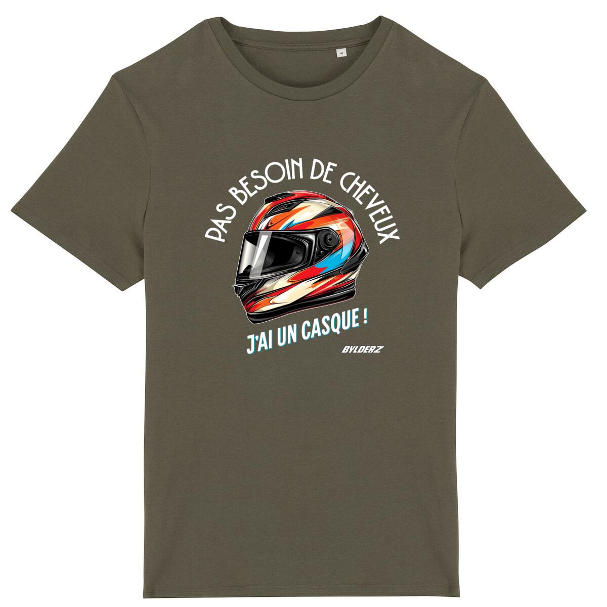 Pas besoin de cheveux, j'ai un casque Graphic T-shirt 100% coton bio