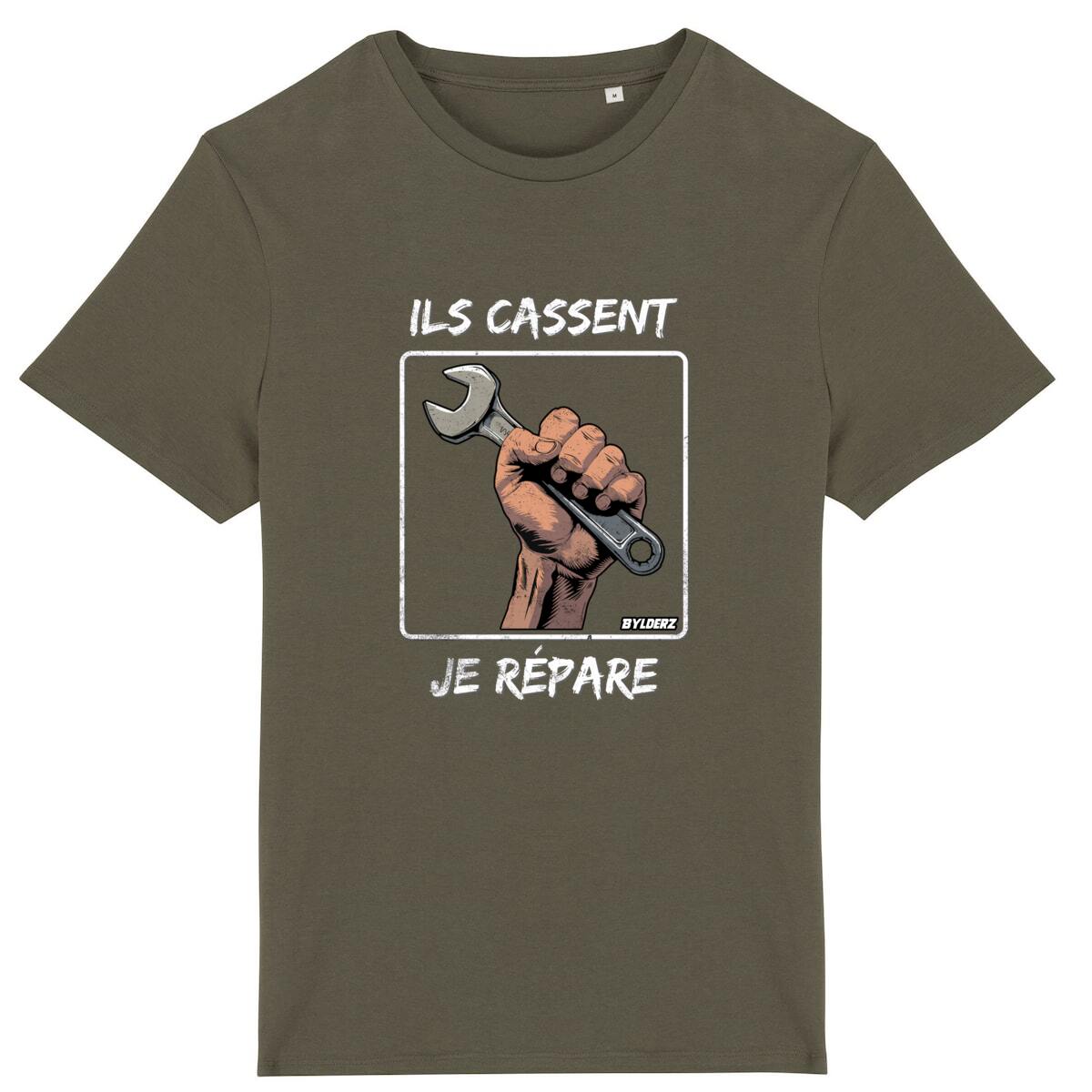 Ils cassent, je répare Graphic T-shirt 100% coton bio