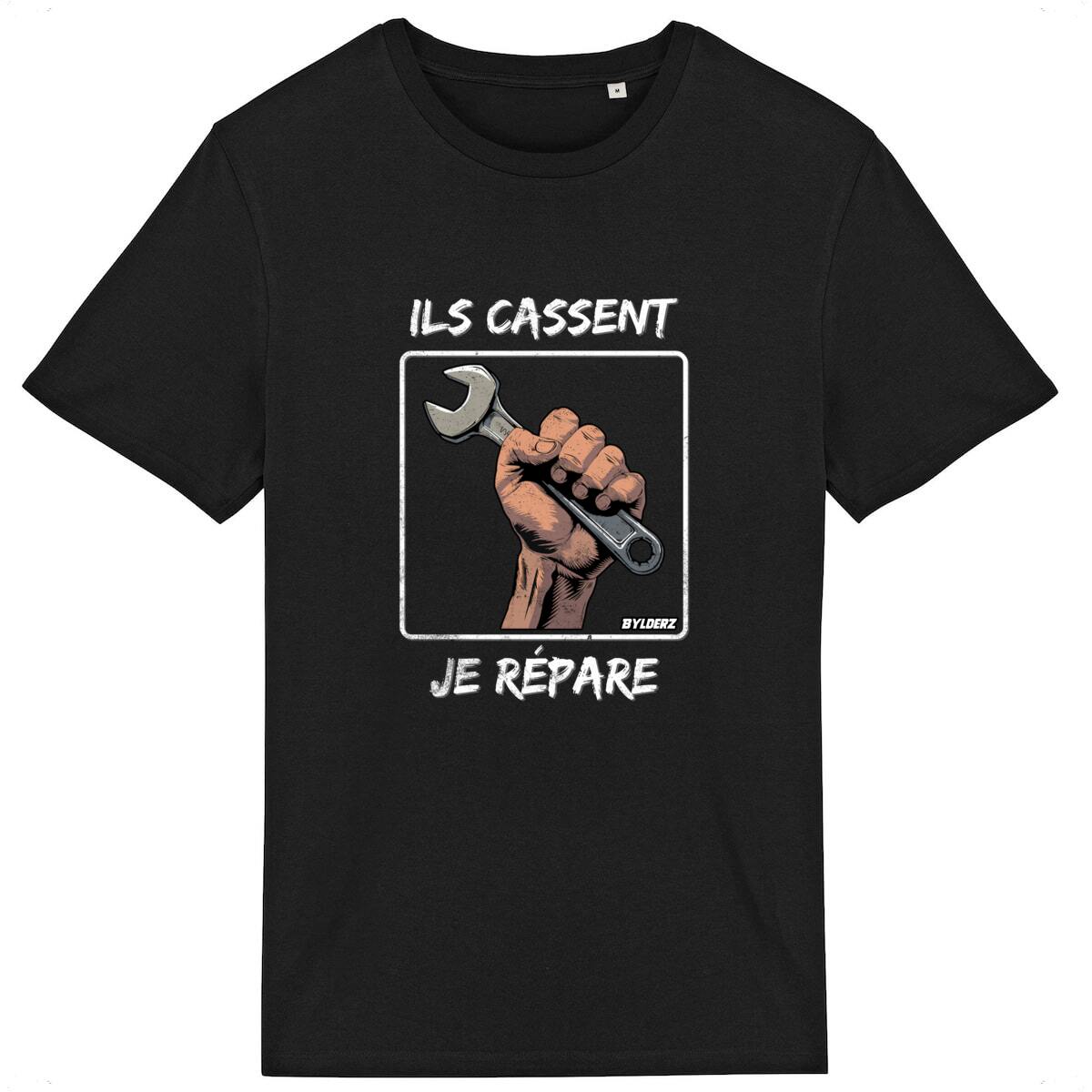 Ils cassent, je répare Graphic T-shirt 100% coton bio