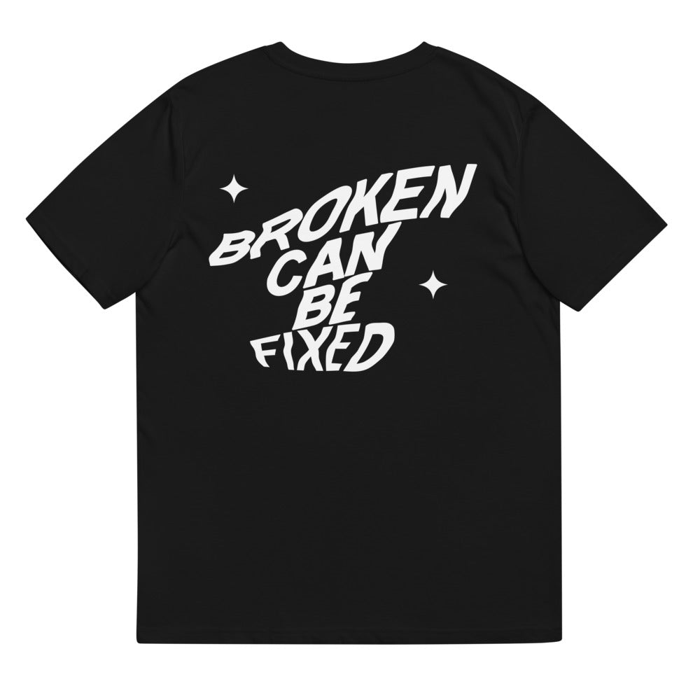 T-shirt The Bylderz Club Noir broken can be fixed impression dos