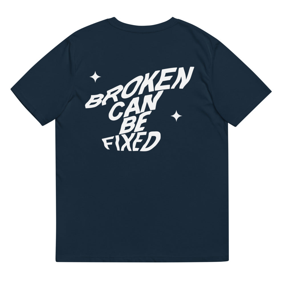 T-shirt The Bylderz Club Bleu Marine broken can be fixed impression dos