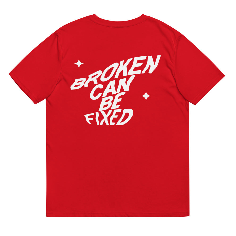 T-shirt The Bylderz Club Rouge broken can be fixed impression dos
