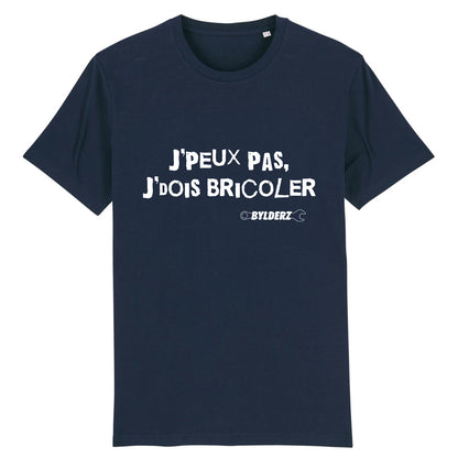 T-shirt Bylderz Bleu Marine Je peux pas je dois bricoler