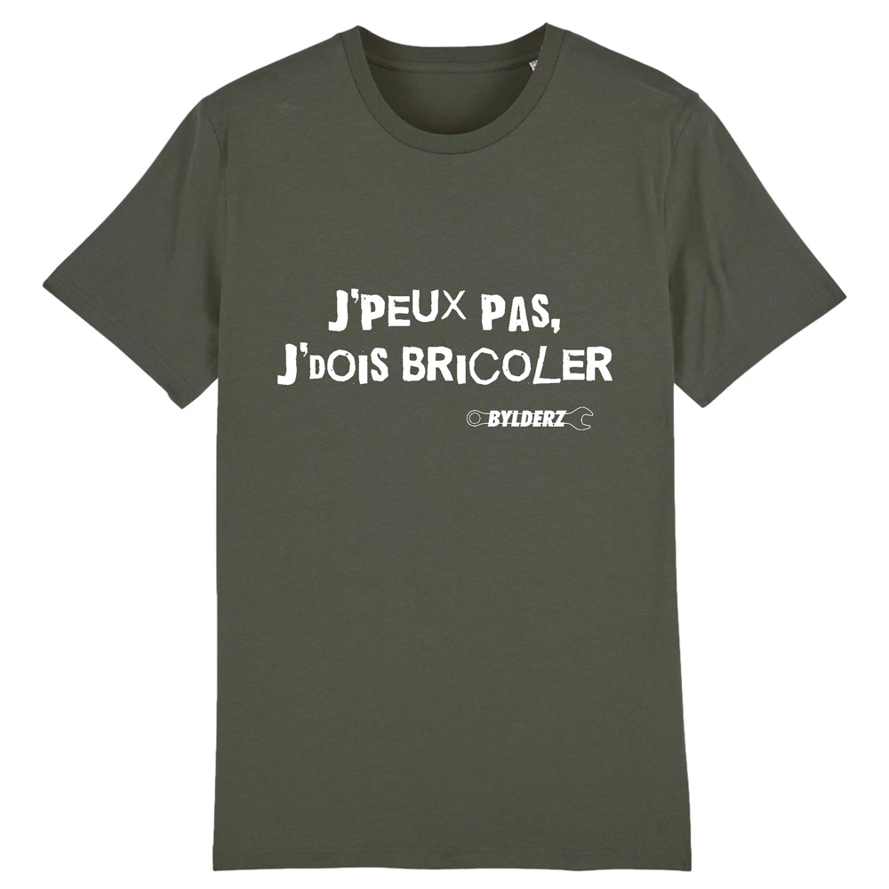 T-shirt Bylderz Kaki Je peux pas je dois bricoler