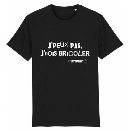 T-shirt Bylderz Noir Je peux pas je dois bricoler