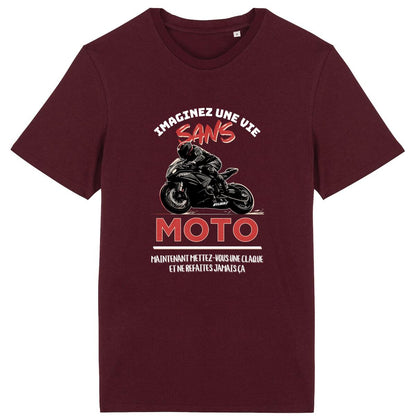 Imaginez une vie dans Moto T-shirt 100% coton bio