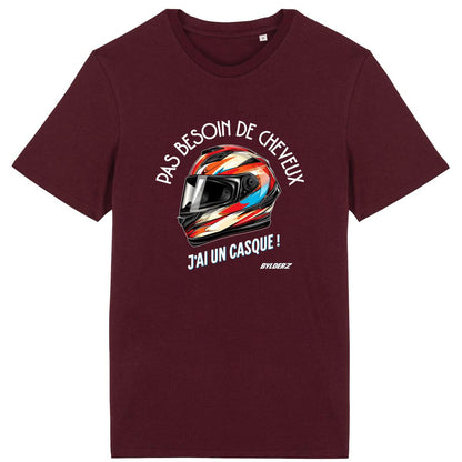 Pas besoin de cheveux, j'ai un casque Graphic T-shirt 100% coton bio