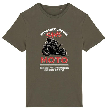Imaginez une vie dans Moto T-shirt 100% coton bio
