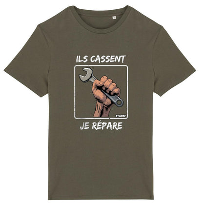 Ils cassent, je répare Graphic T-shirt 100% coton bio