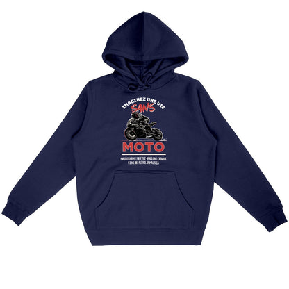 Imaginez Une Vie Sans Moto Hoodie 280 GSM