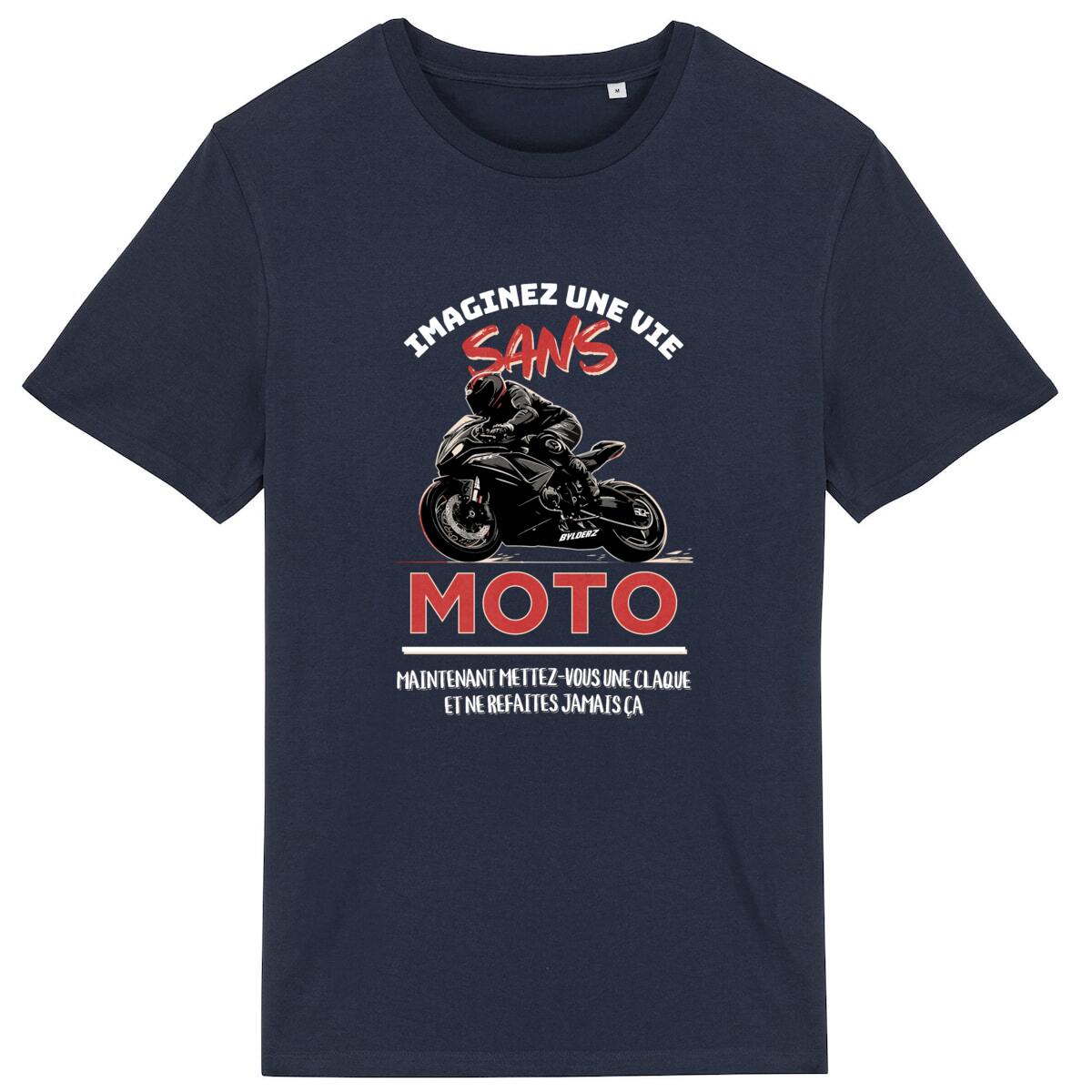 Imaginez une vie dans Moto T-shirt 100% coton bio