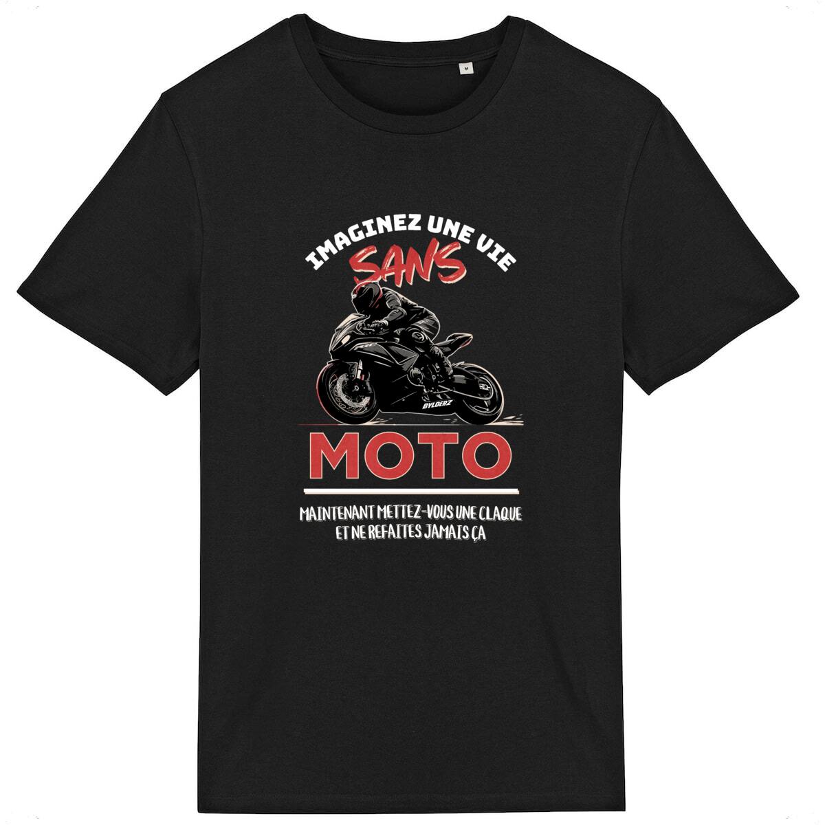Imaginez une vie dans Moto T-shirt 100% coton bio
