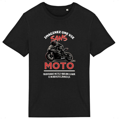 Imaginez une vie dans Moto T-shirt 100% coton bio